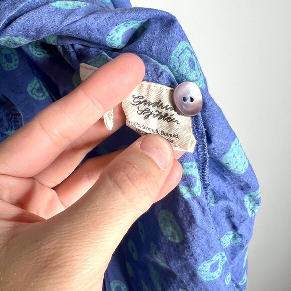 Gudrun Sjoden Hilda Hoop Skirt in Blue Boho High-Waisted Artsy Teacher Sz XL - Picture 4 of 6